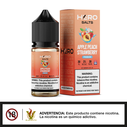 HERO Salt - Apple Peach Strawberry Freeze 30ml - Quinto Elemento Vap