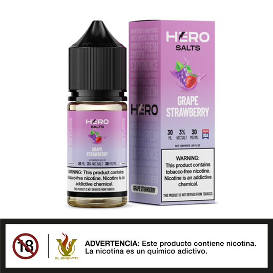 HERO Salt - Grape Strawberry 30ml - Quinto Elemento Vap