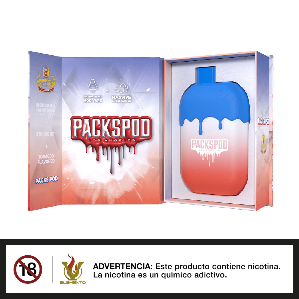 Packspod 5000 Puff - Vape Desechable - Quinto Elemento Vap