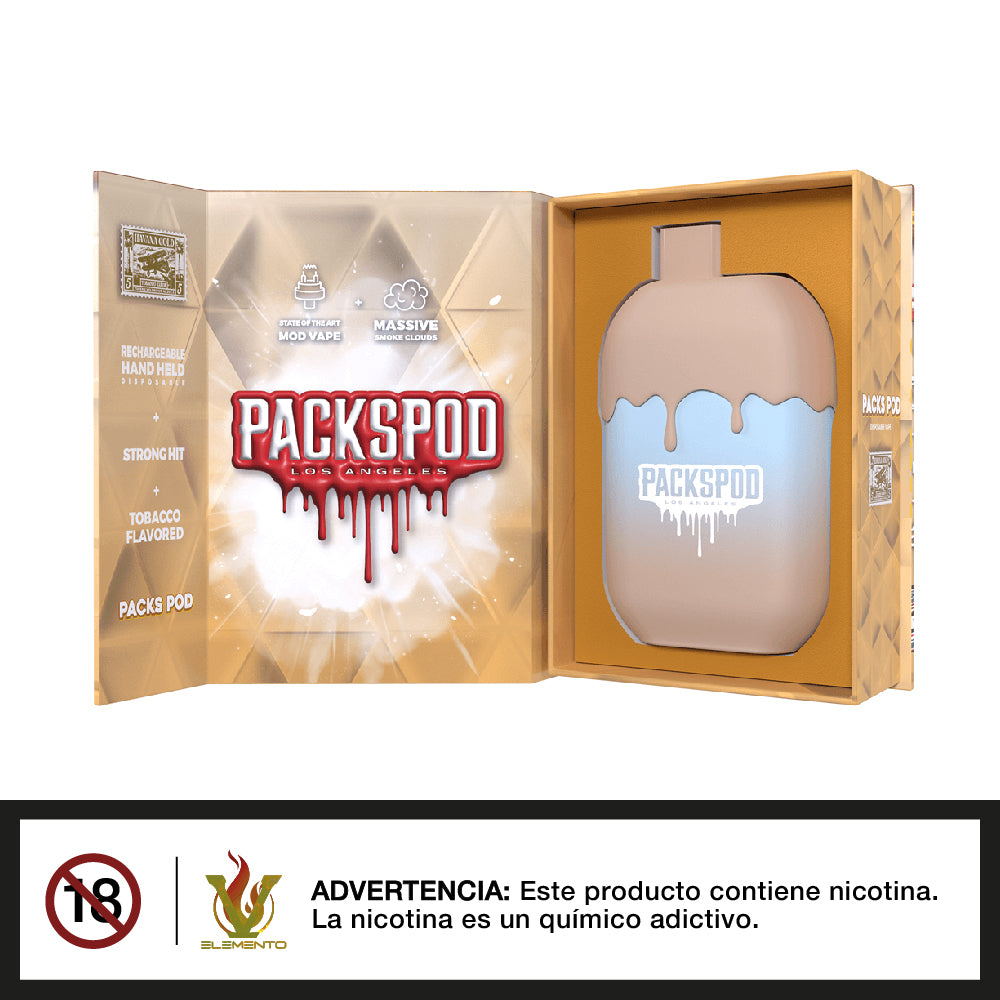 Packspod 5000 Puff - Vape Desechable - Quinto Elemento Vap