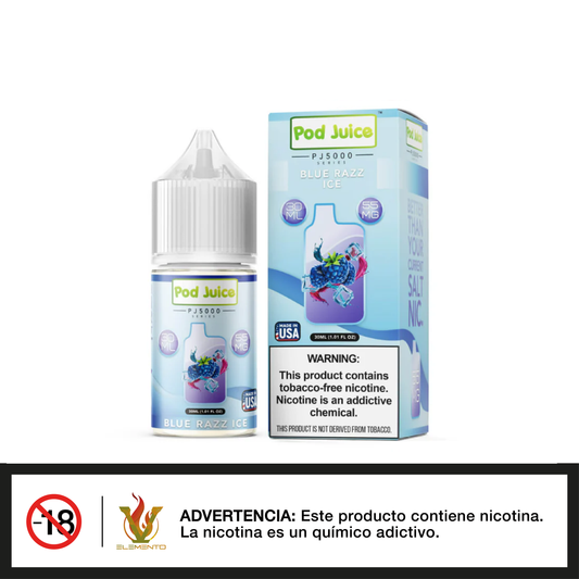 Pod Juice Salt PJ 5000 Series - Blue Razz Ice 30ml