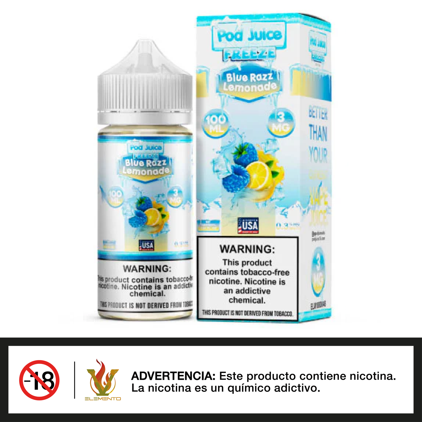 Pod Juice - Blue Razz Lemonade Freeze TFN 100ml