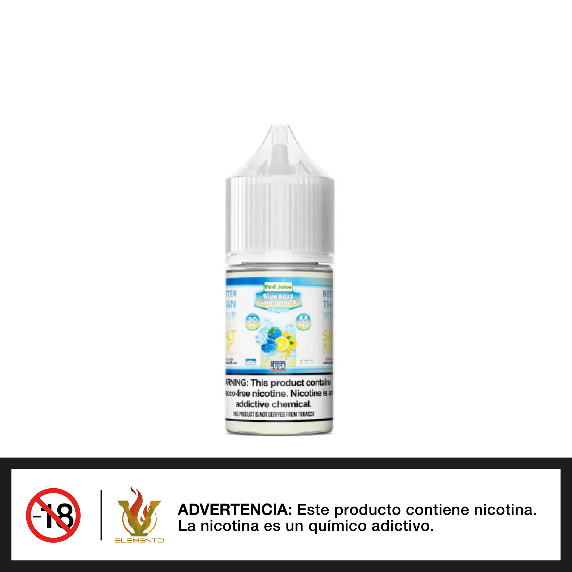 Pod Juice Salt - Blue Razz Lemonade Ice TFN 30ml