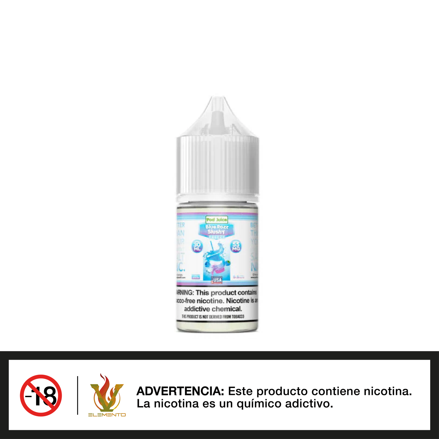 Pod Juice Salt - Blue Razz Slushy Ice TFN 30ml