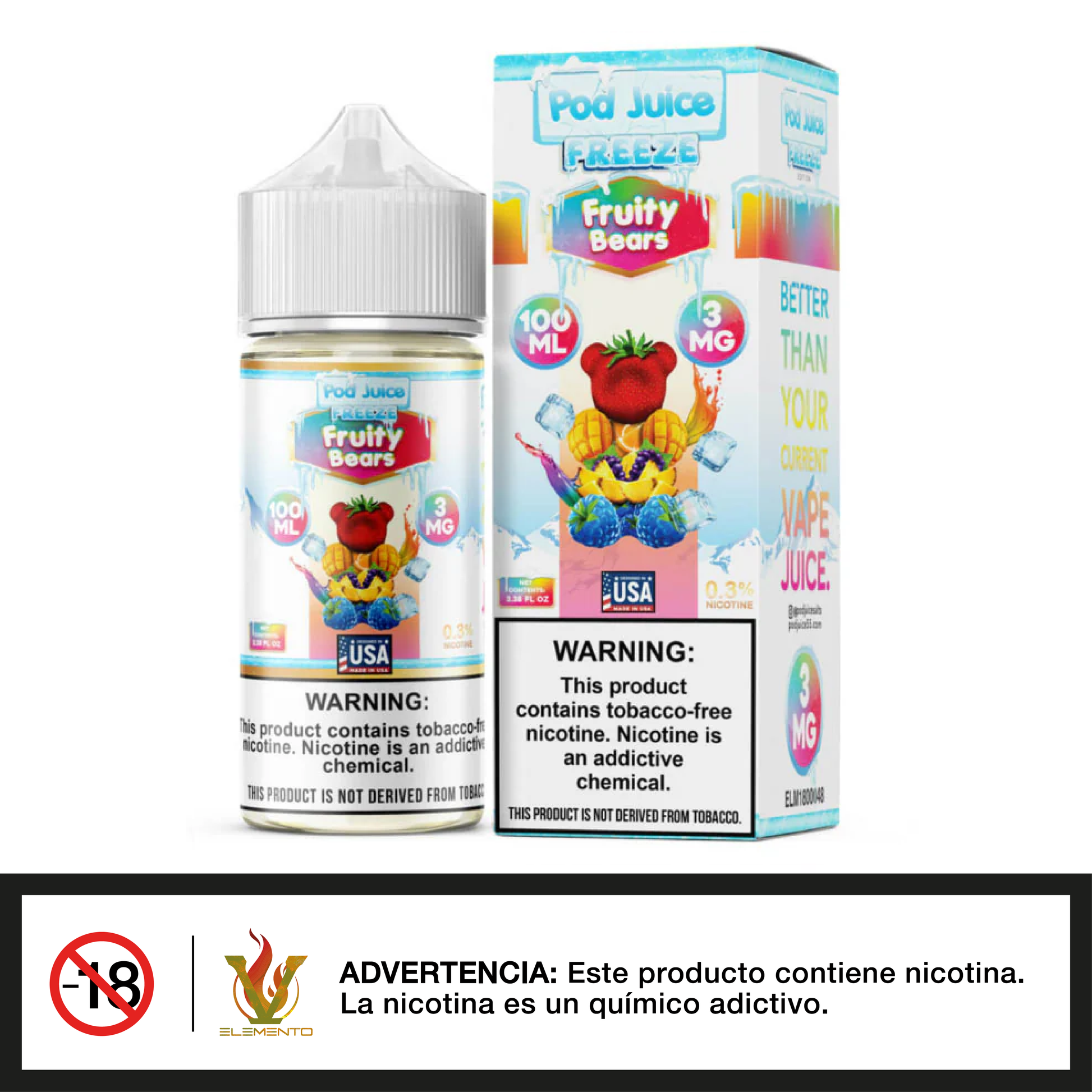 Pod Juice - Fruity Bears Freeze 100ml