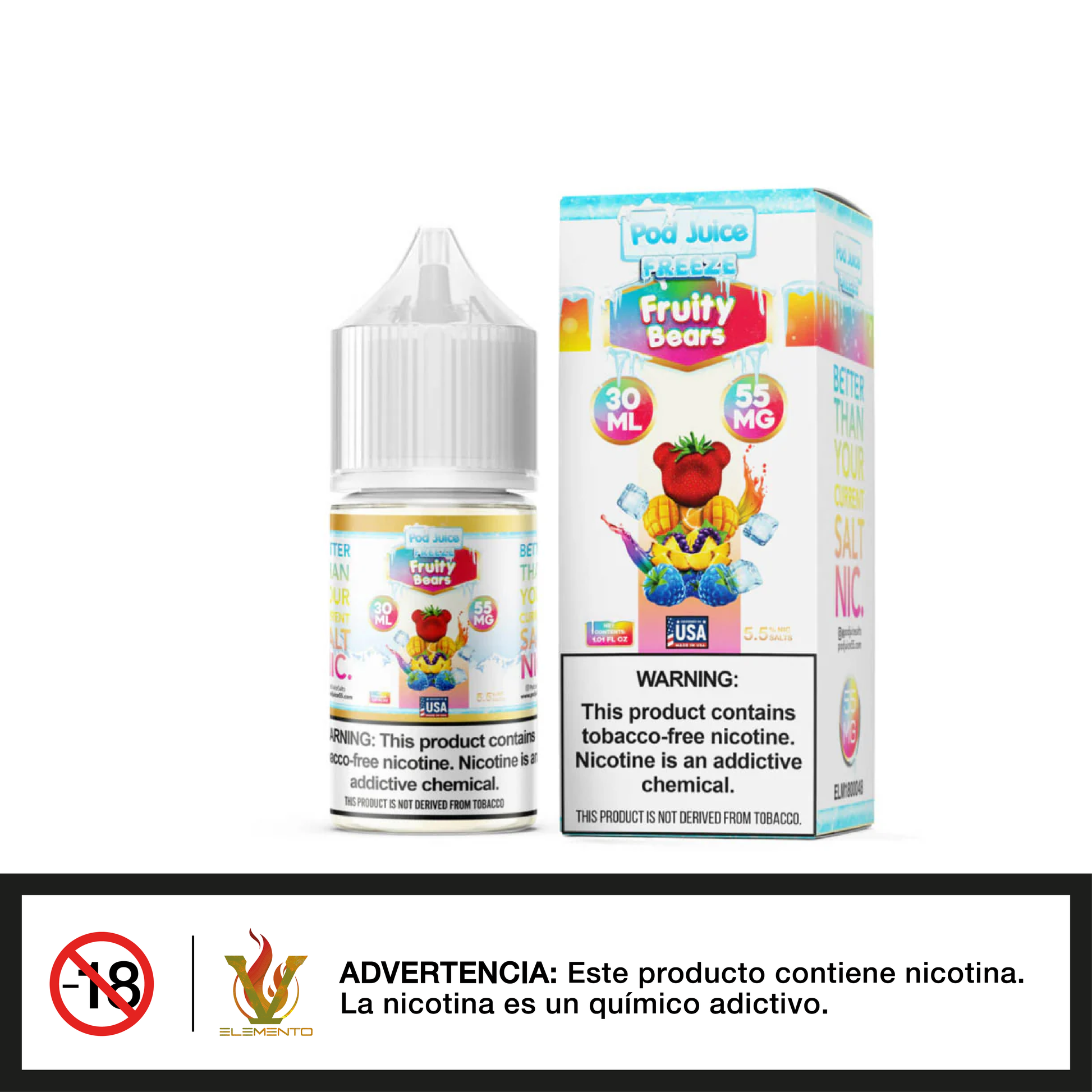 Pod Juice Salt - Fruity Bears Freeze 30ml