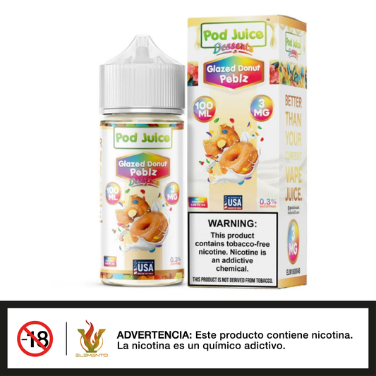 Pod Juice - Glassed Donut Peblz 100ml