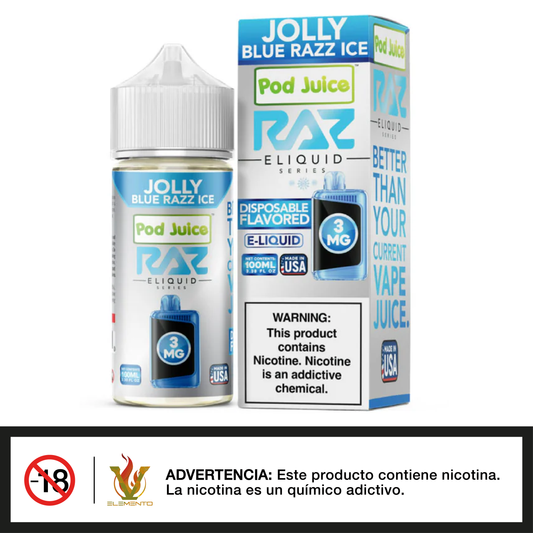 Pod Juice x RAZ - Jolly Blue Razz Ice 100ml