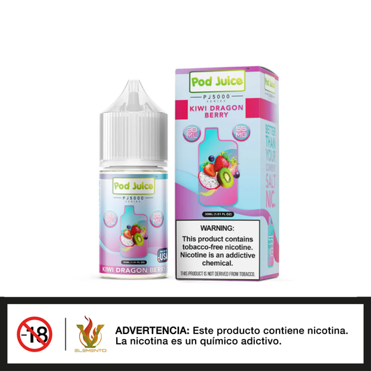 Pod Juice Salt PJ 5000 Series - Kiwi Dragon Berry 30ml