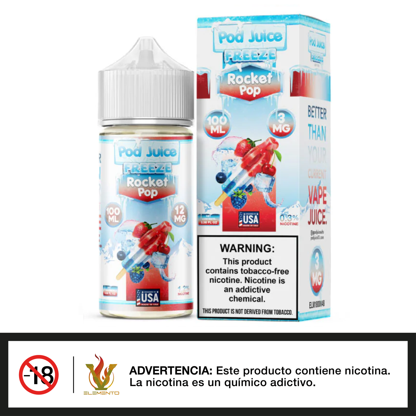 Pod Juice - Rocket Pop Freeze 100ml