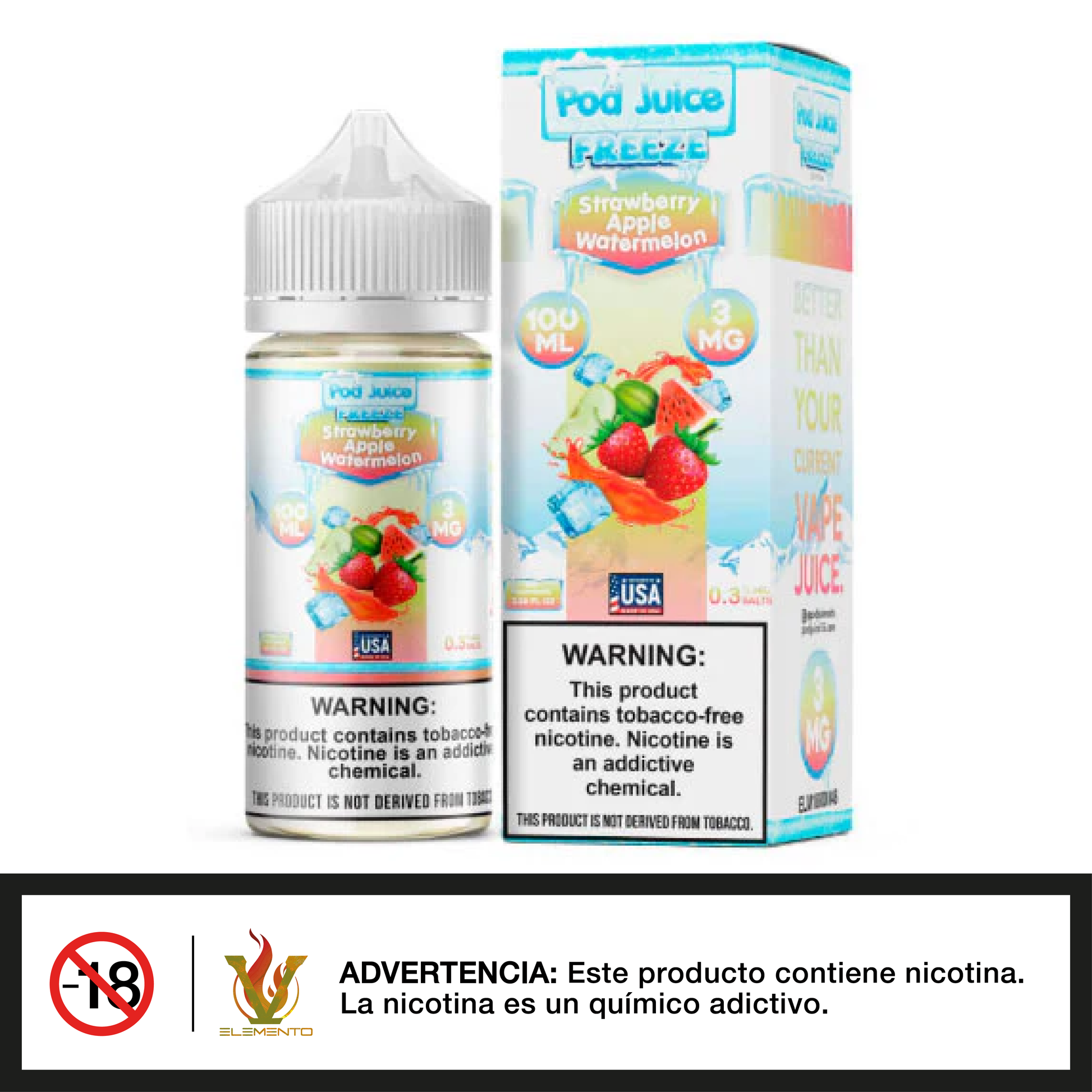 Pod Juice - Strawberry Apple Watermelon Freeze TFN 100ml
