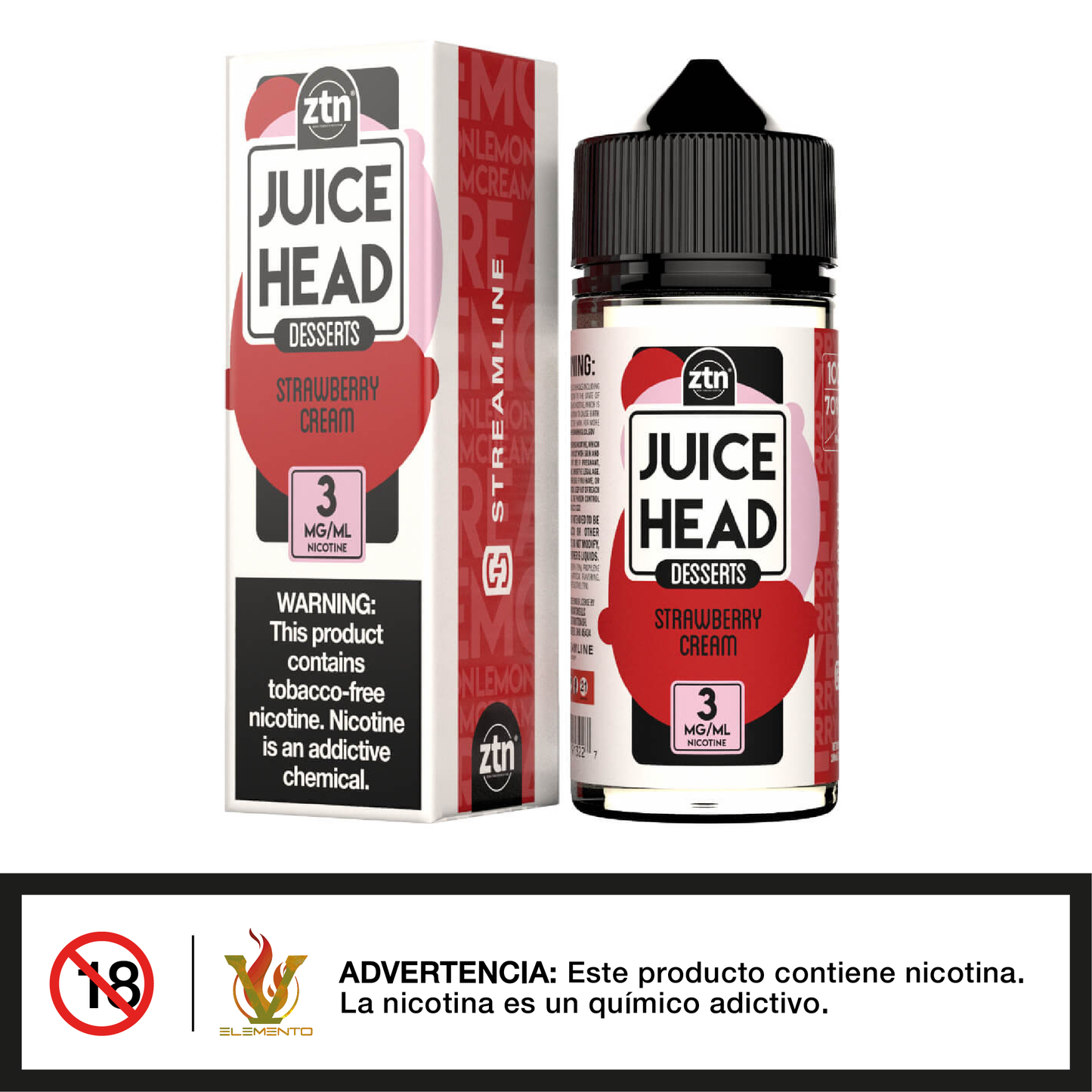 Juice Head - Strawberry Cream 100ml