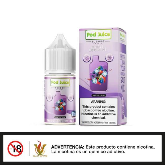 Pod Juice Salt PJ 5000 Series - Triple Berry Ice 30ml