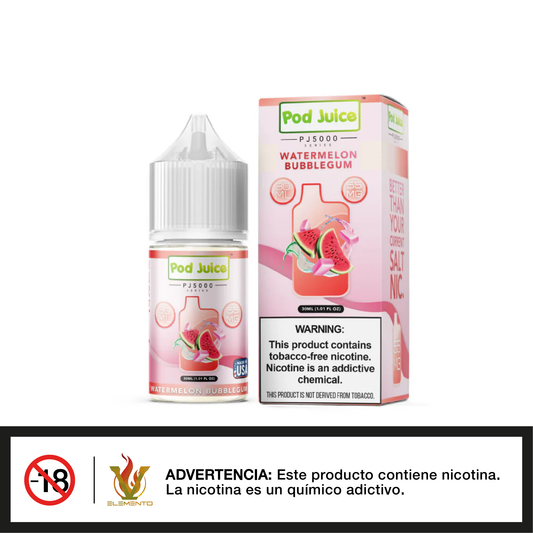 Pod Juice Salt PJ 5000 Series - Watermelon Bubblegum 30ml