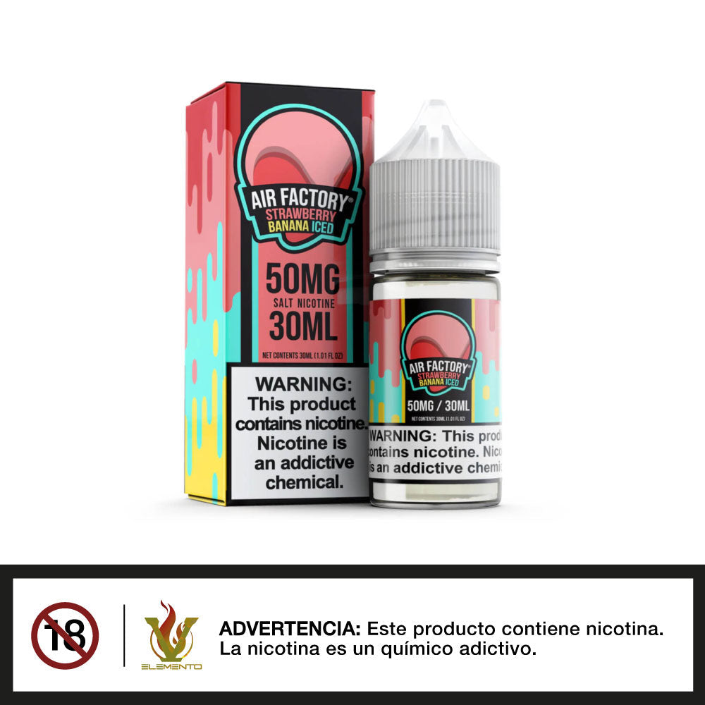 Air Factory Salt - Strawberry Banana Iced 30ml - Quinto Elemento Vap