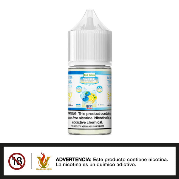 Pod Juice Salt - Blue Razz Lemonade Ice 30ml - Tienda de Vapeo Quinto Elemento Vap