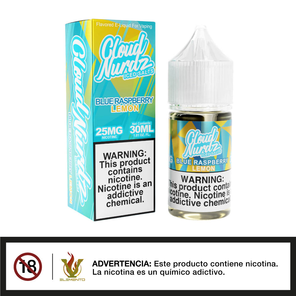 Cloud Nurdz Salt - Iced Blue Raspberry Lemon 30ml - Quinto Elemento Vap