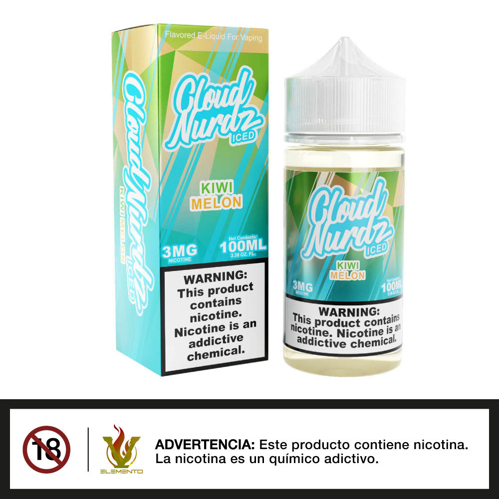 Cloud Nurdz - Iced Kiwi Melon 100ml - Quinto Elemento Vap