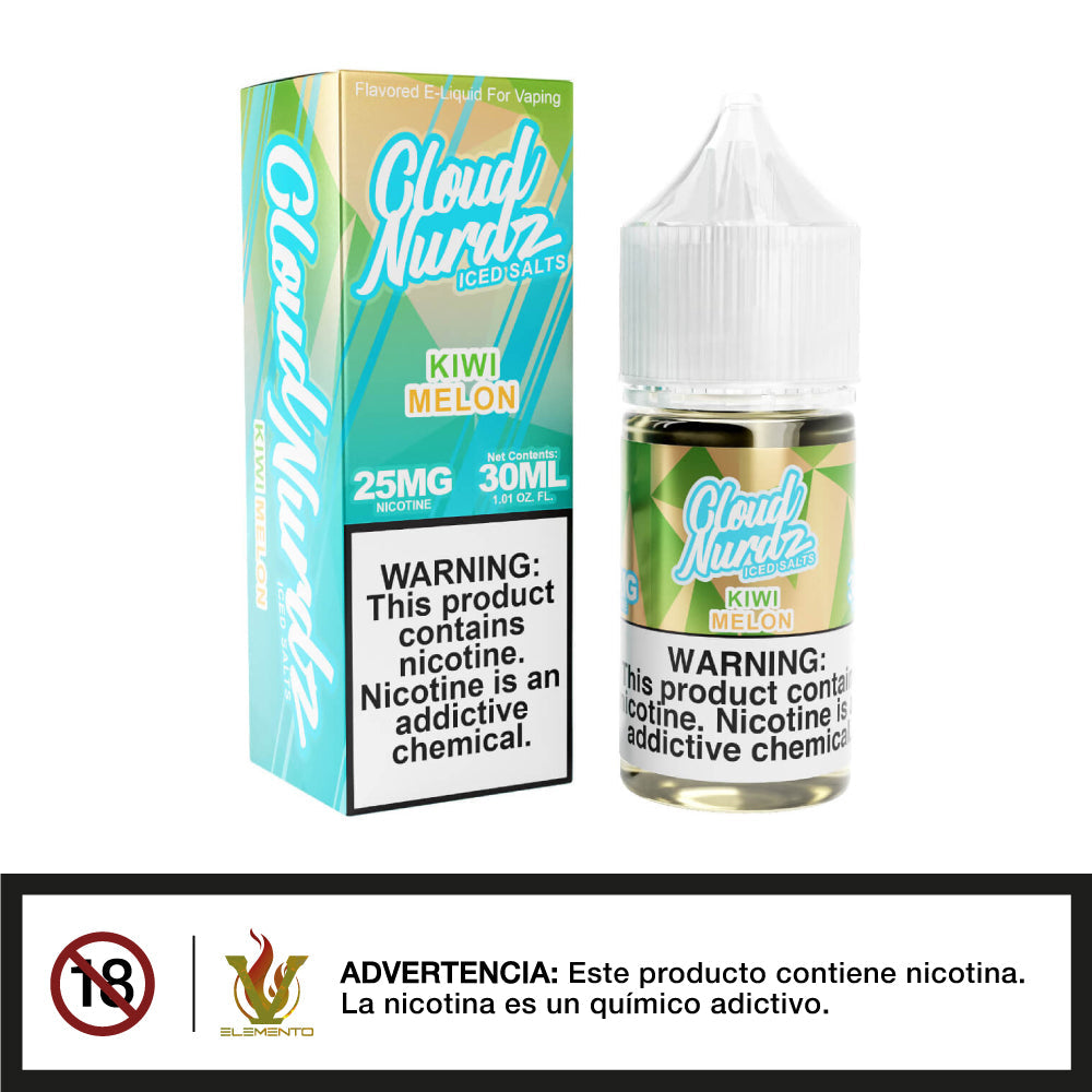 Cloud Nurdz Salt - Iced Kiwi Melon 30ml - Quinto Elemento Vap