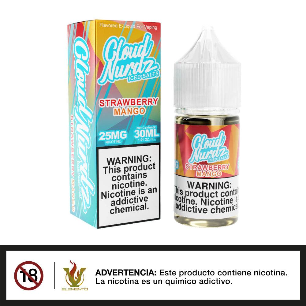 Cloud Nurdz Salt - Iced Strawberry Mango 30ml - Quinto Elemento Vap