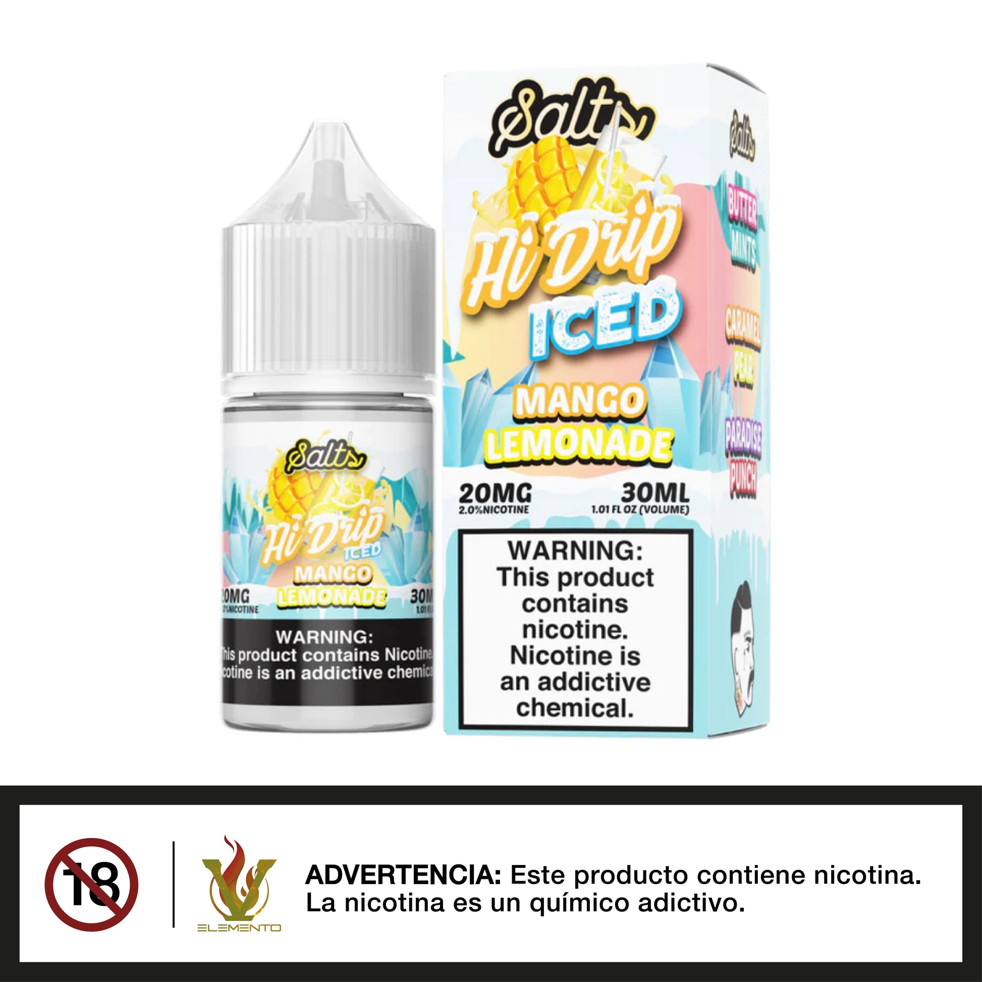 Hi-Drip Salt - Iced Mango Lemonade 30ml - Quinto Elemento Vap