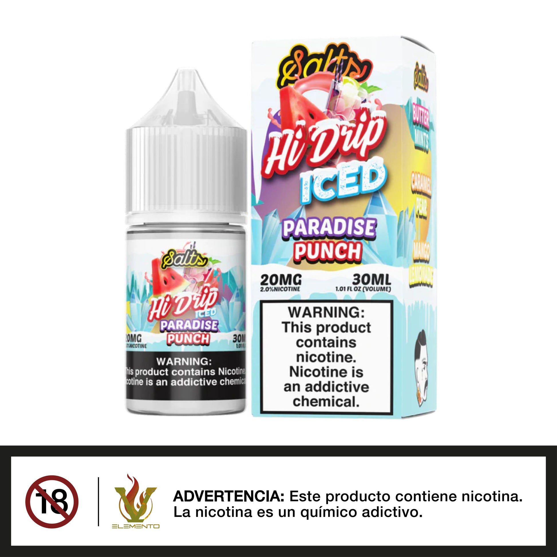 Hi-Drip Salt - Iced Paradise Punch 30ml - Quinto Elemento Vap