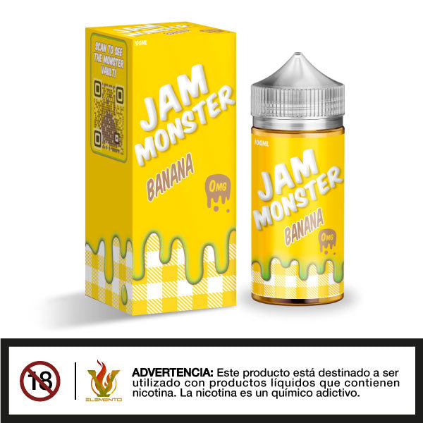 Jam Monster - Banana 100ml - Tienda de Vapeo Quinto Elemento Vap