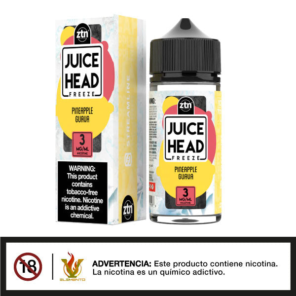 Juice Head ZTN - Pineapple Guava Freeze 100ml- Vape Desechable - Tienda de Vapeo Quinto Elemento Vap