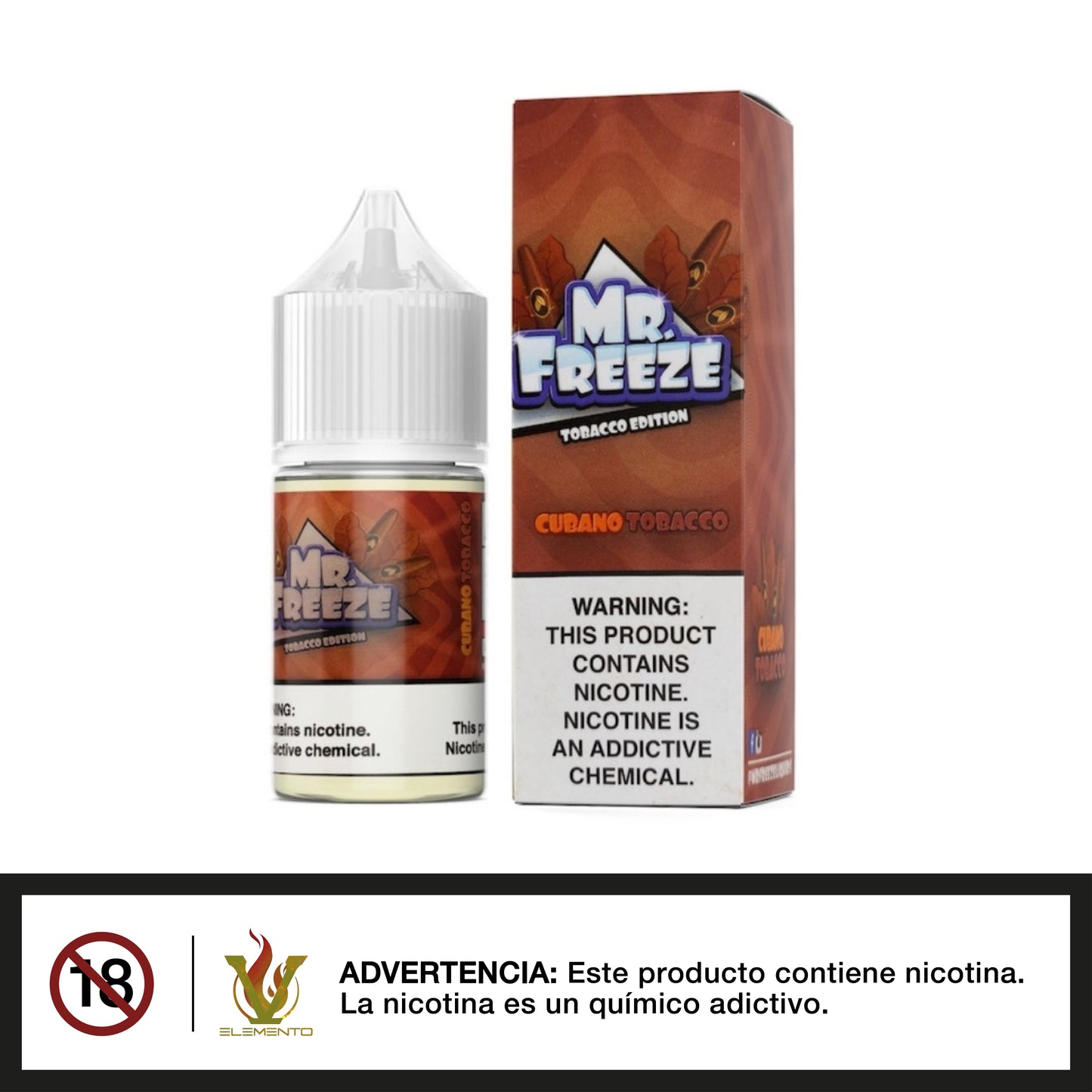 Mr.Freeze Salt - Tobacco Cubano 30ml - Quinto Elemento Vap