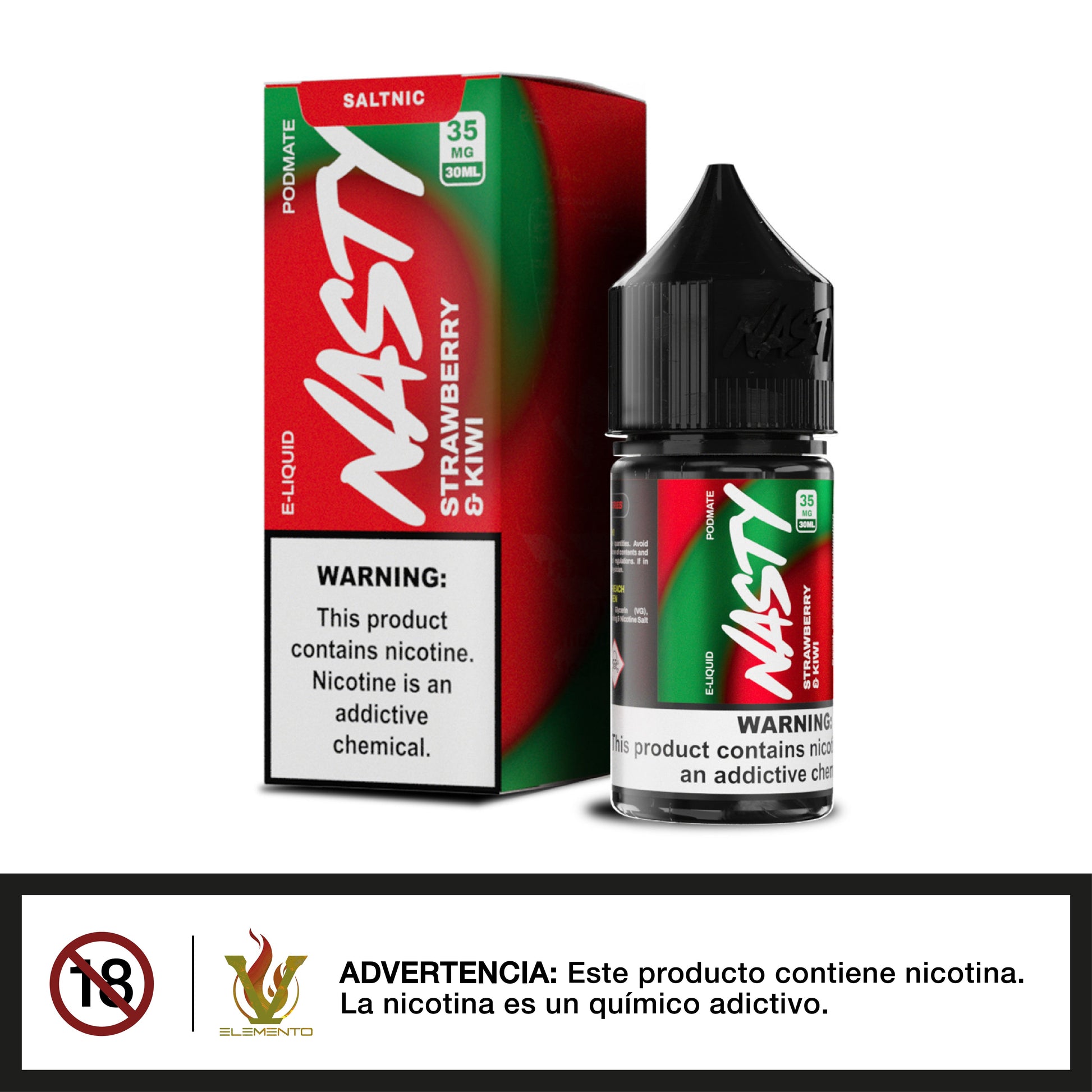 Nasty Salt - PodMate Strawberry Kiwi 30ml - Quinto Elemento Vap