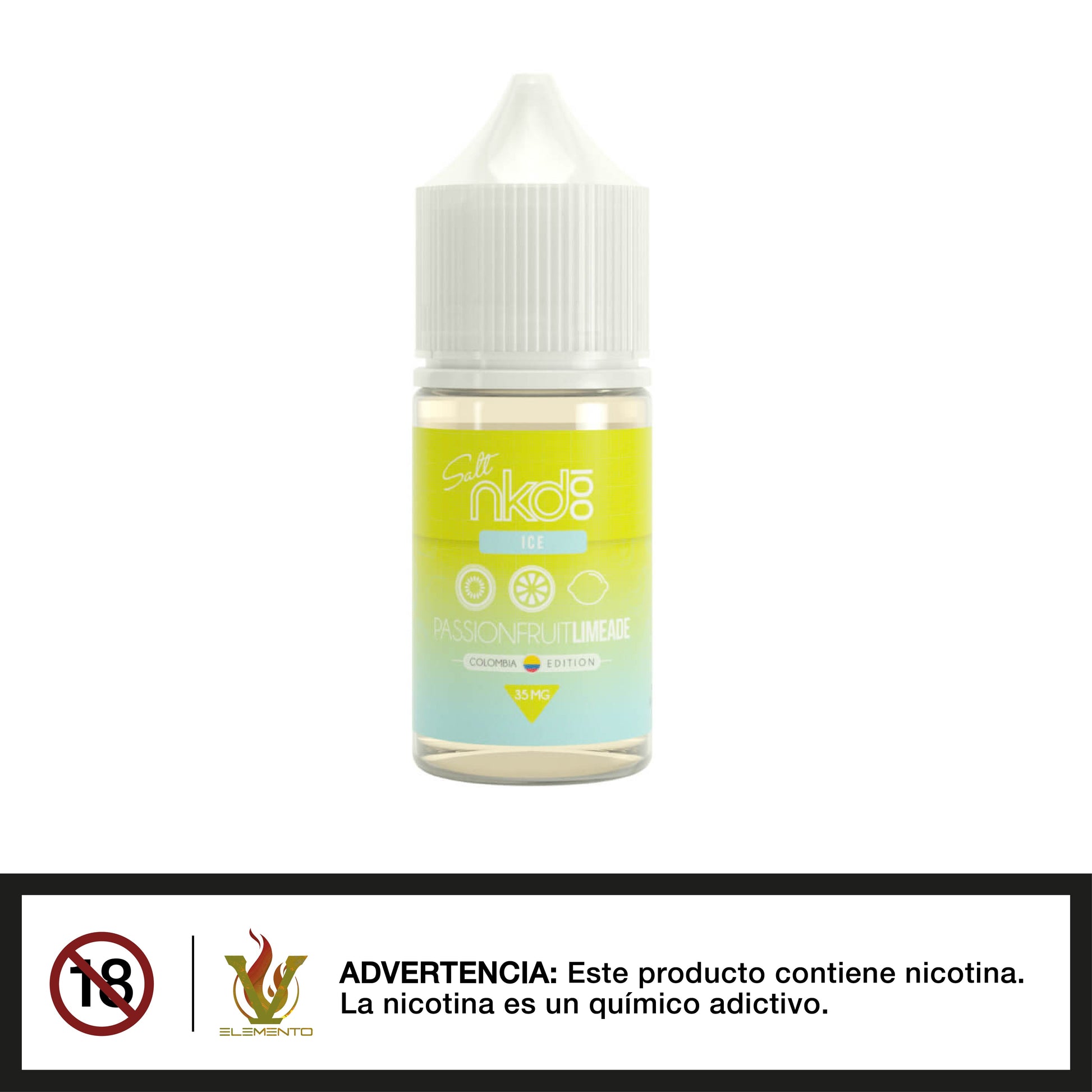 Naked 100 Colombia Edition Salt - Passionfruit Limeade Ice 30ml - Quinto Elemento Vap
