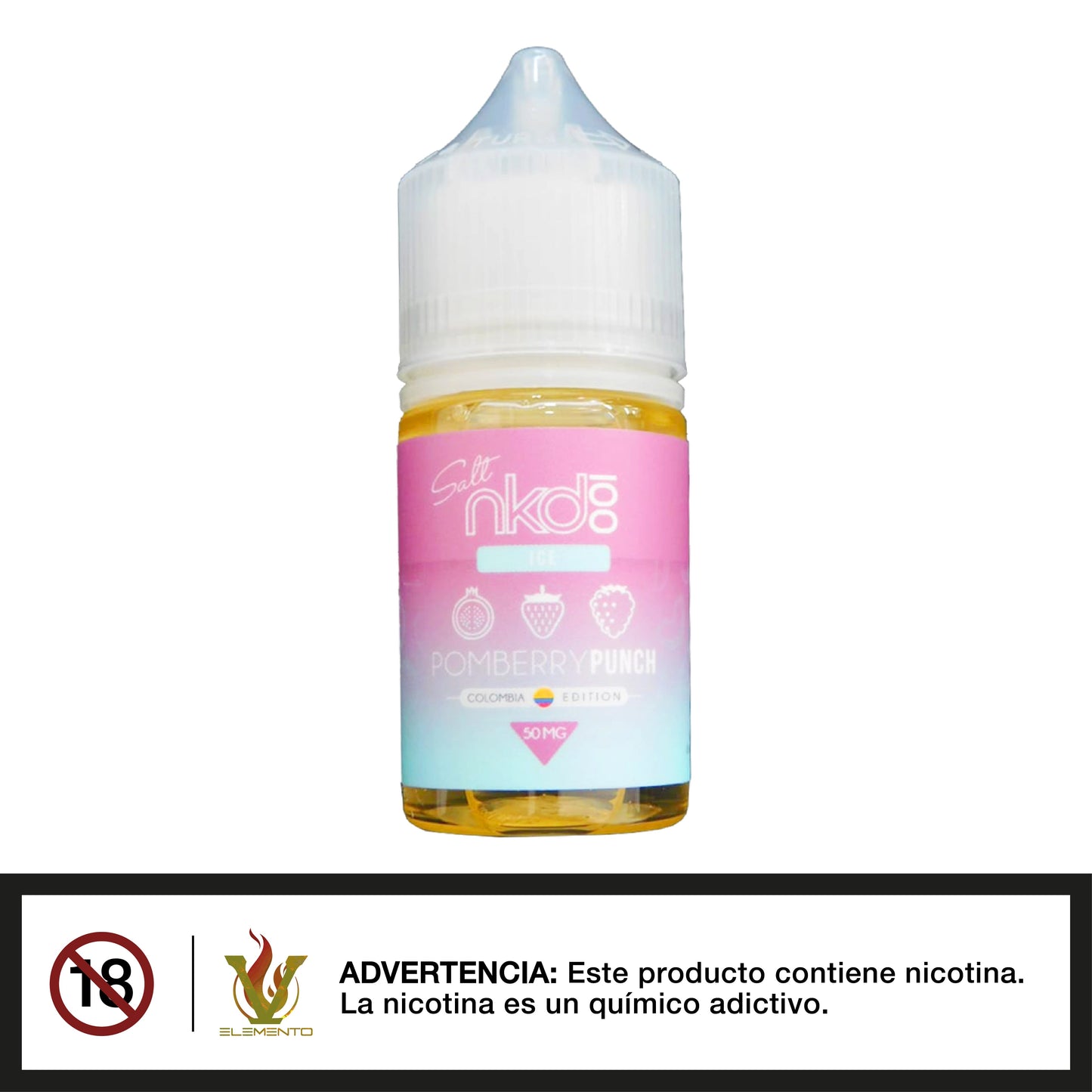 Naked 100 Colombia Edition Salt - Pomberry Punch 30ml - Quinto Elemento Vap