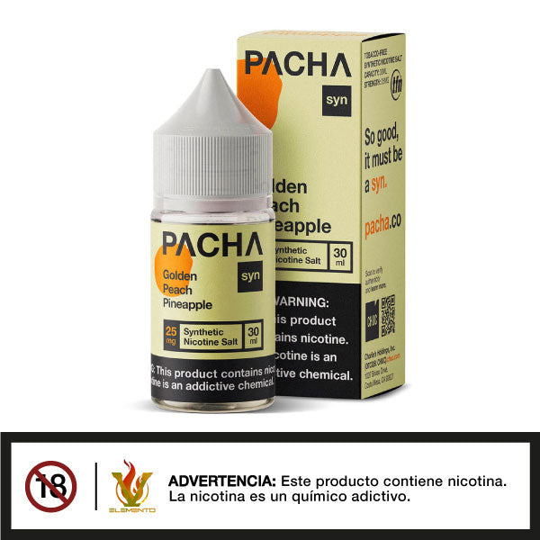 Pacha Syn Salt - Golden Peach Pineapple 30ml - Tienda de Vapeo Quinto Elemento Vap