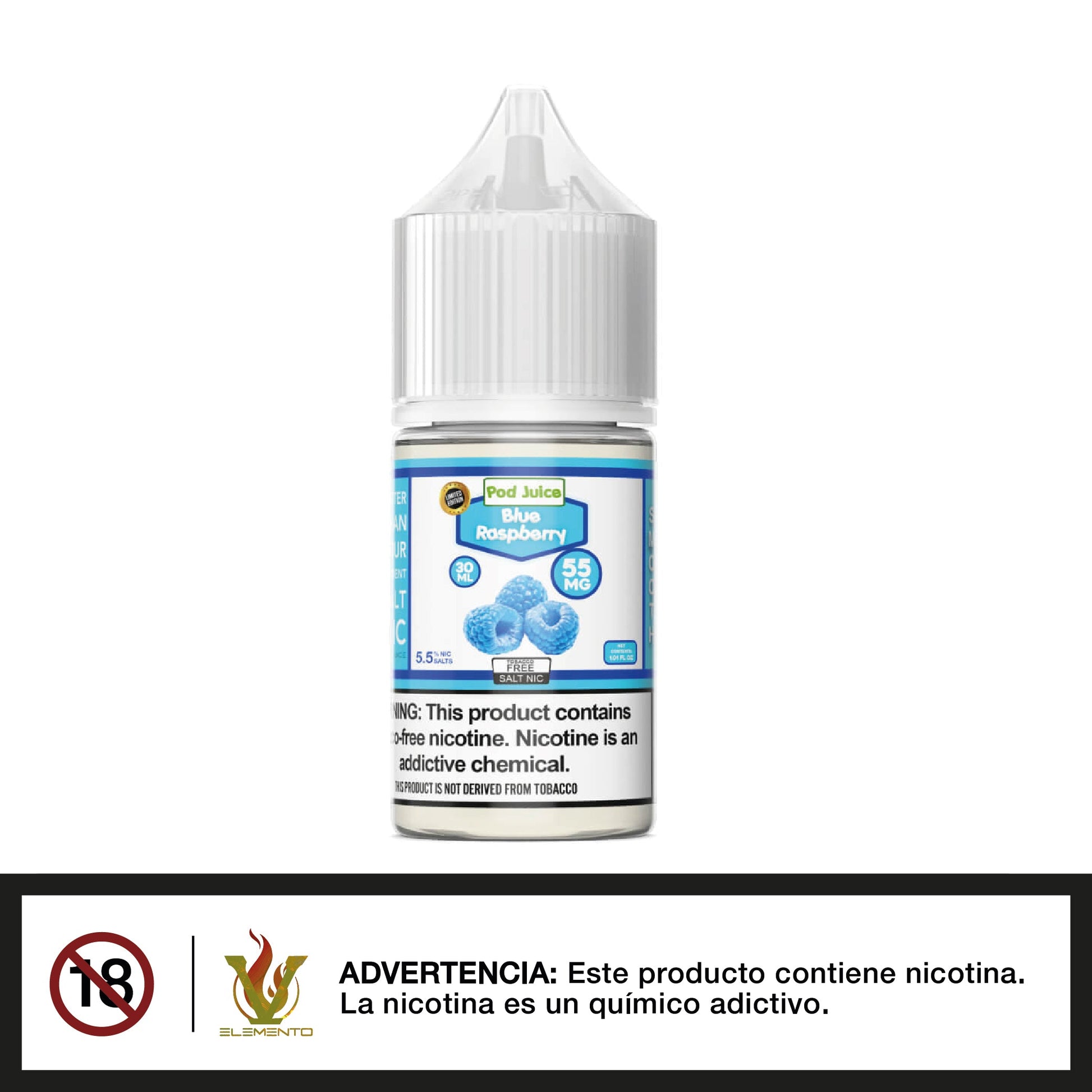 Pod Juice Salt - Blue Raspberry 30ml - Quinto Elemento Vap