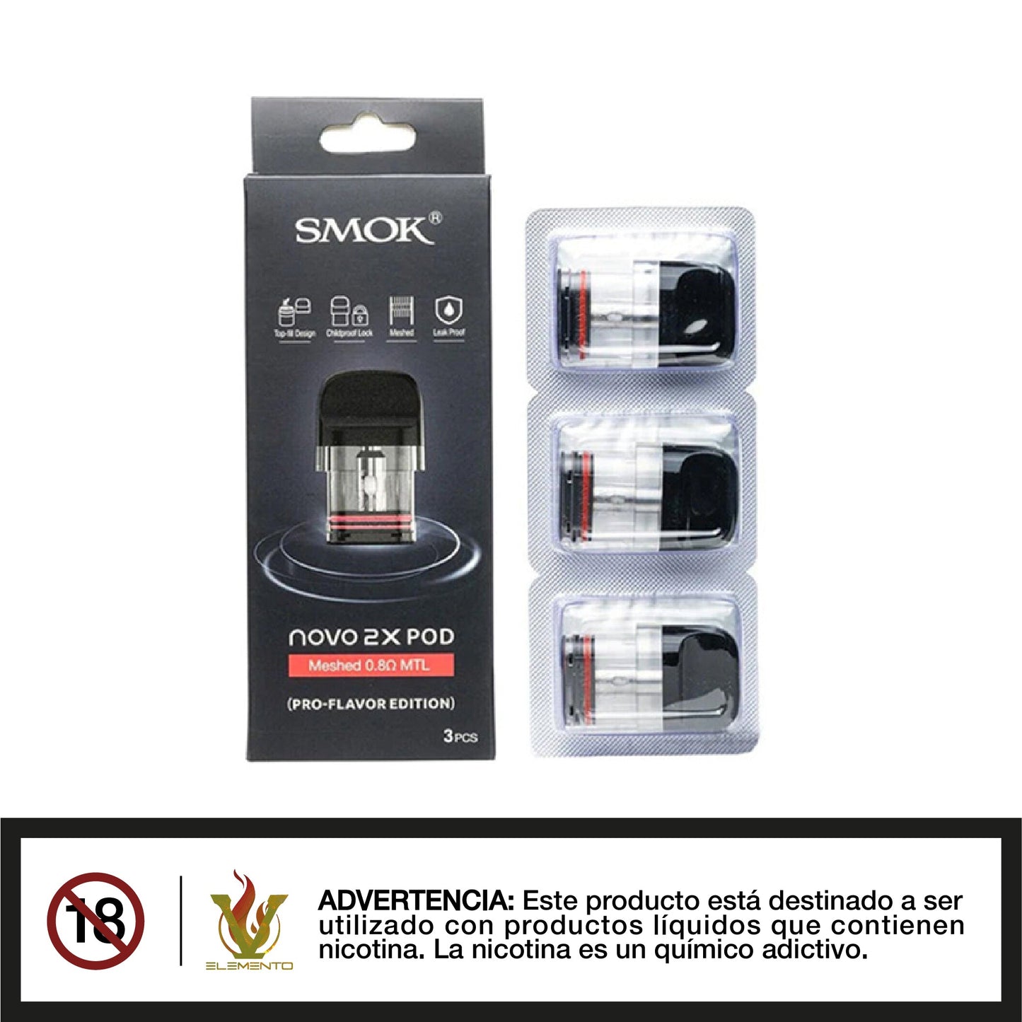 Smok Novo 2X Pod Mesh - Repuesto - Quinto Elemento Vap