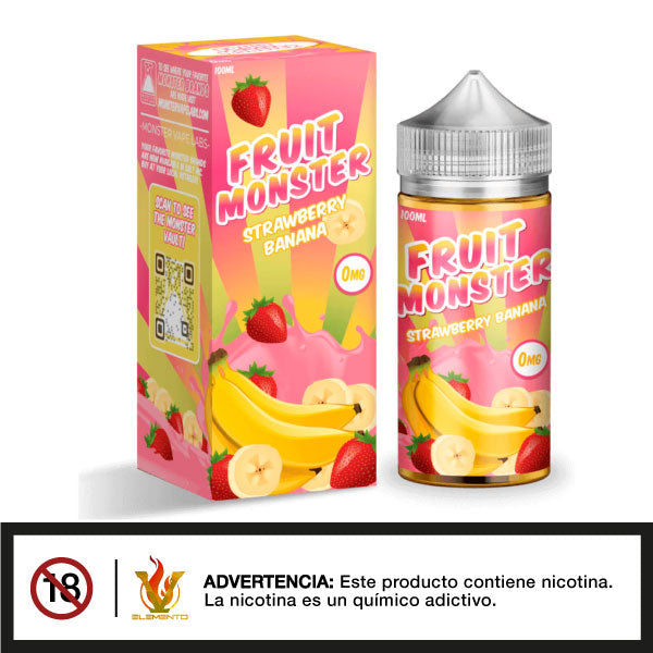 Fruit Monster - Strawberry Banana 100ml - Tienda de Vapeo Quinto Elemento Vap