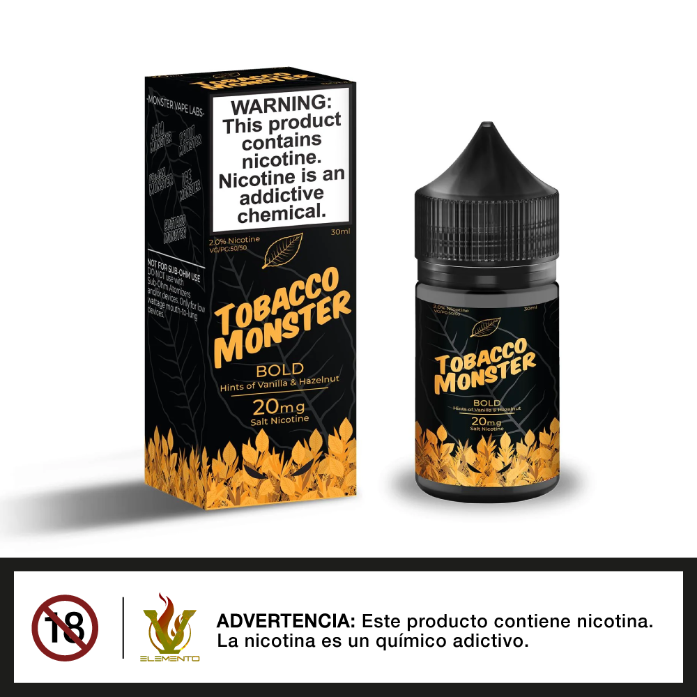 Tobacco Monster Salt - Bold 30ml - Tienda de Vapeo Quinto Elemento Vap