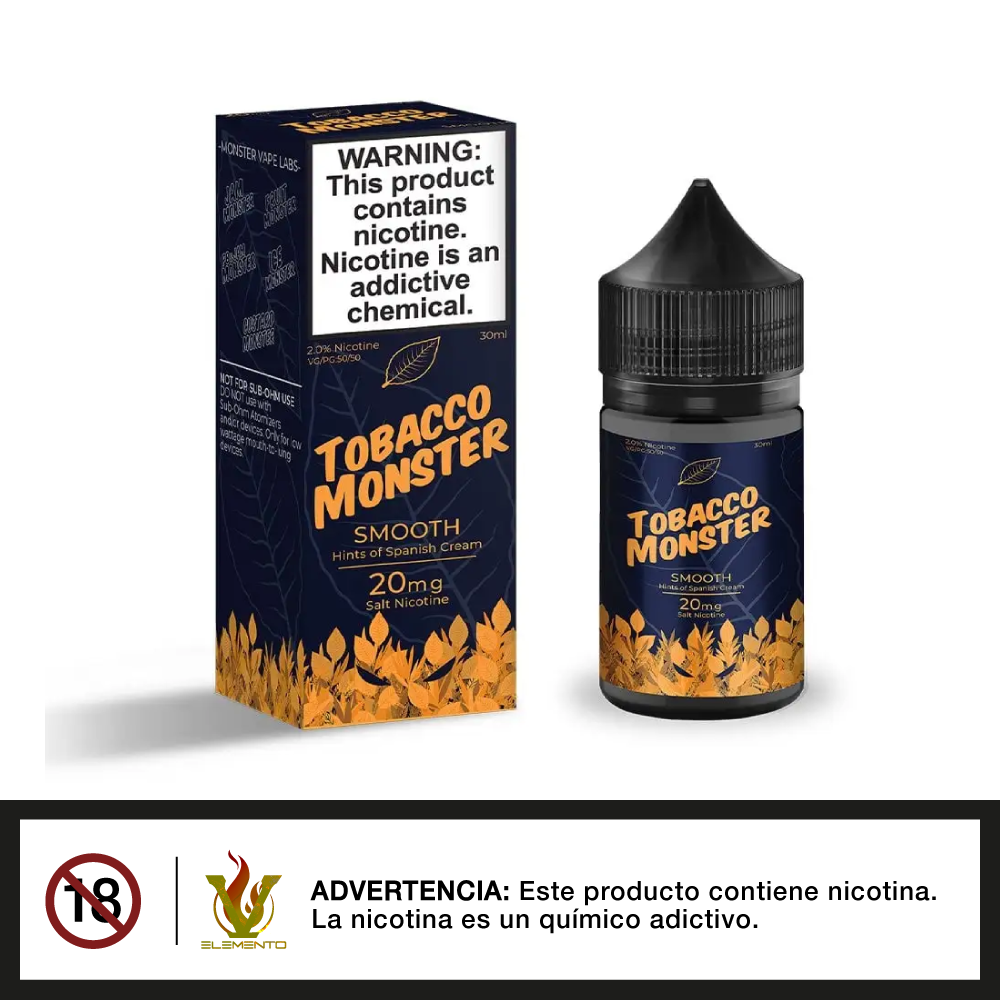 Tobacco Monster Salt - Smooth 30ml - Tienda de Vapeo Quinto Elemento Vap