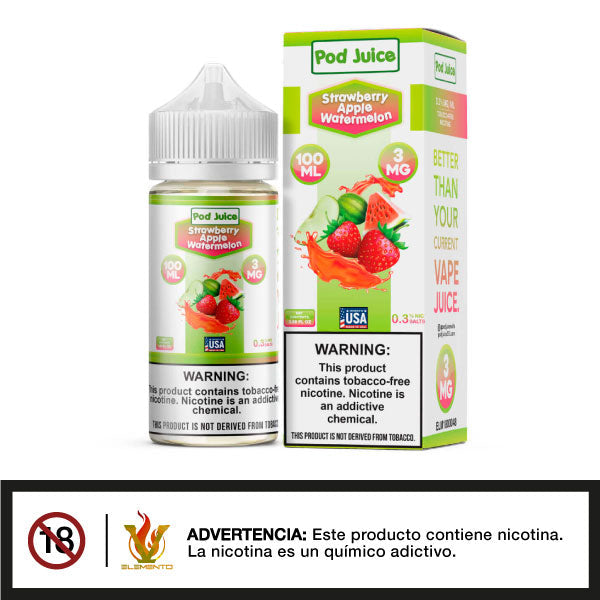 Pod Juice - Strawberry Apple Watermelon TFN 100ml - Quinto Elemento Vap